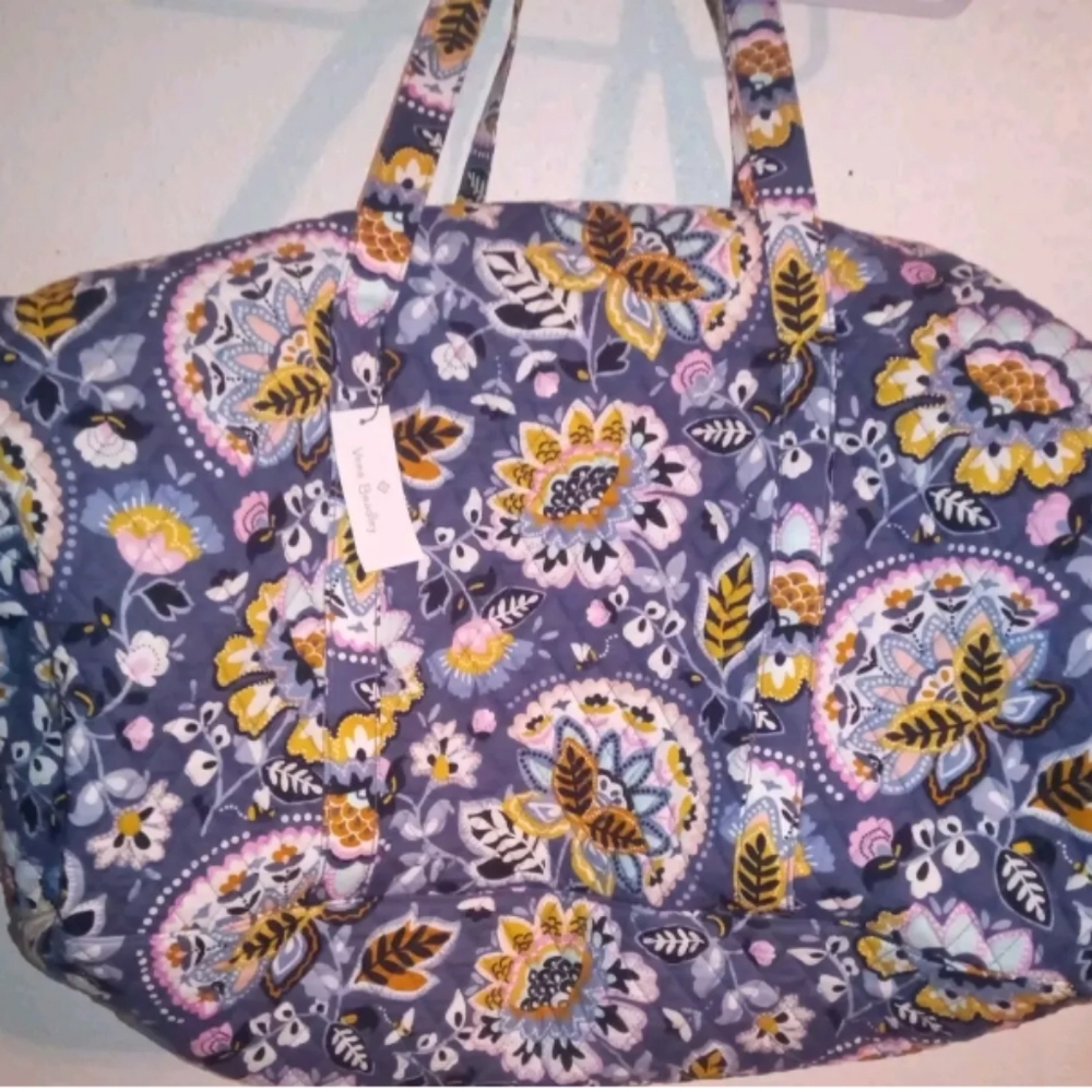 Vera Bradley Weekender Tote Traveler Bag Charmont Meadow 26”X 12”x 13”